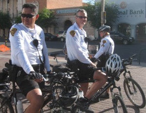 Tucson police on bike patrol at downtown bike fair/Ryn Gargulinski