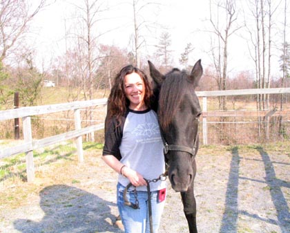 Gloria with her horse Bella. She has a second horse, Leo/submitted photo